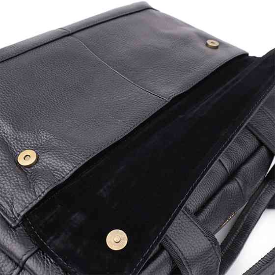 Портфель для чоловіків з натуральної шкіри Vintage 23041 Чорний Київ
