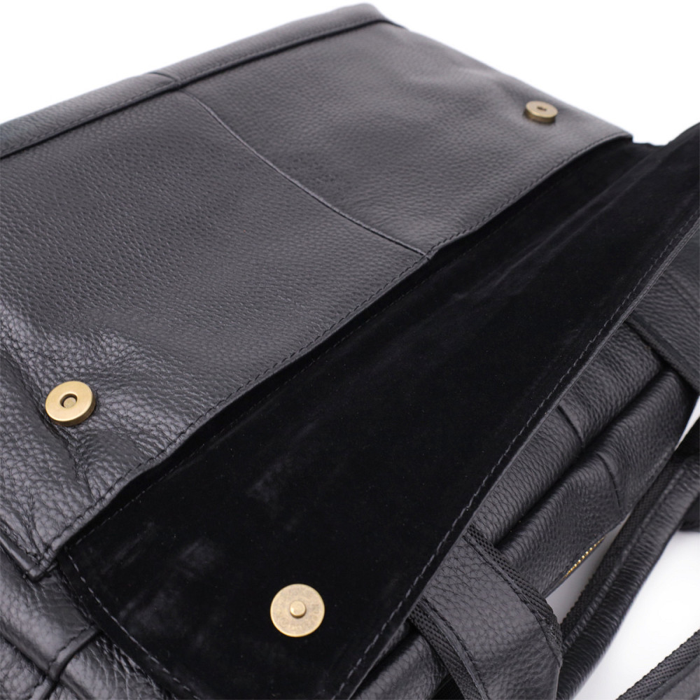 Портфель для чоловіків з натуральної шкіри Vintage 23041 Чорний Київ - фото 1