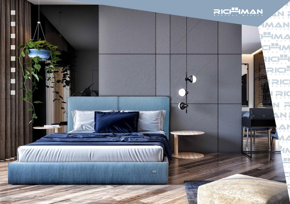 Ліжко Delhi Comfort 140 х 190 см Місті Dark Grey З підйомним механізмом та нішою для білизни Темно-сірий Дніпро - фото 13