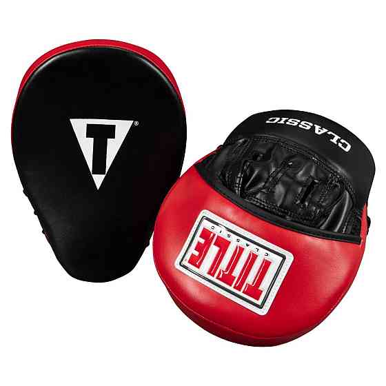 Лапи боксерські TITLE Classic Charge Punch Mitts Black/Red Кам'янське