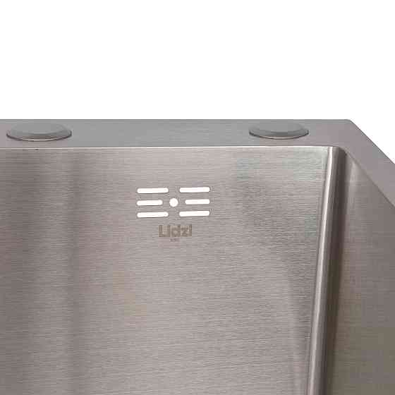 Мийка для кухні інтегрована Lidz Handmade H6350L крило зліва (LDH6350BRUL45588) Brushed Steel 3,0/1,0 мм Київ