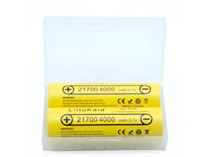 Акумулятор Liitokala 21700 Lii-40A 3.7 V 4000mAh в кейсі Оригінал Вінниця - фото 4
