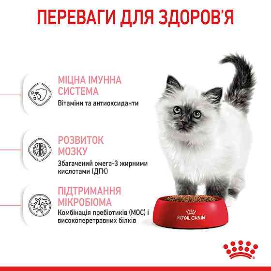 Royal Canin Kitten (Рояв Канін Кіттен) сухий корм для котят під час другої фази росту 2 кг. Запоріжжя