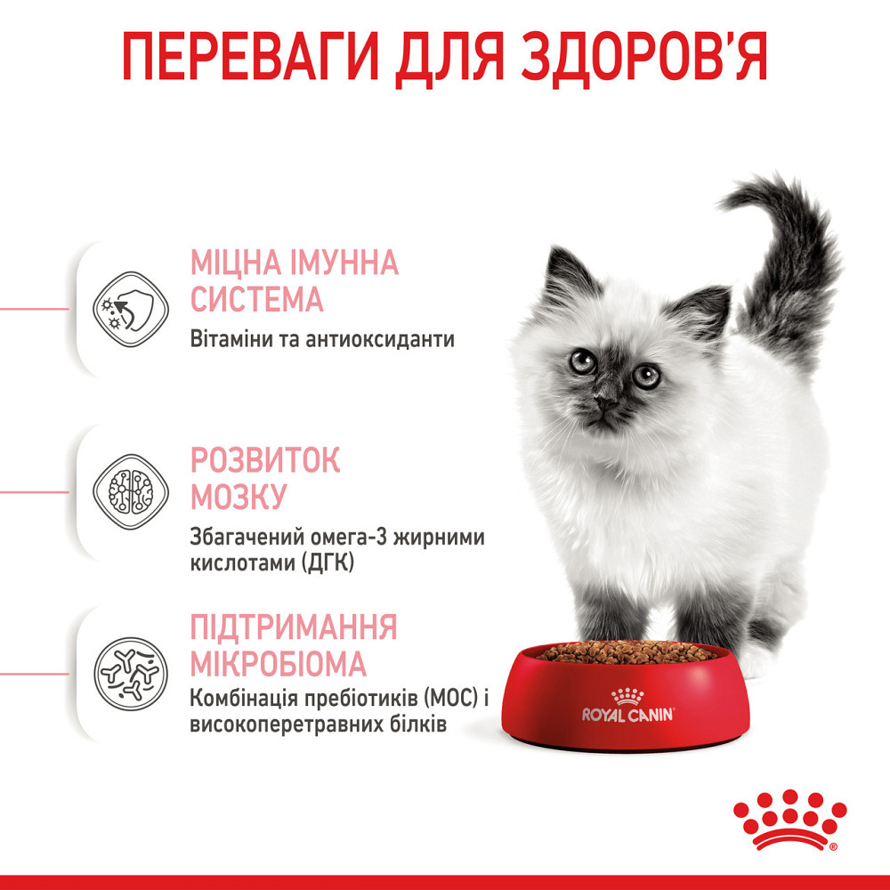 Royal Canin Kitten (Рояв Канін Кіттен) сухий корм для котят під час другої фази росту 2 кг. Запоріжжя - фото 5
