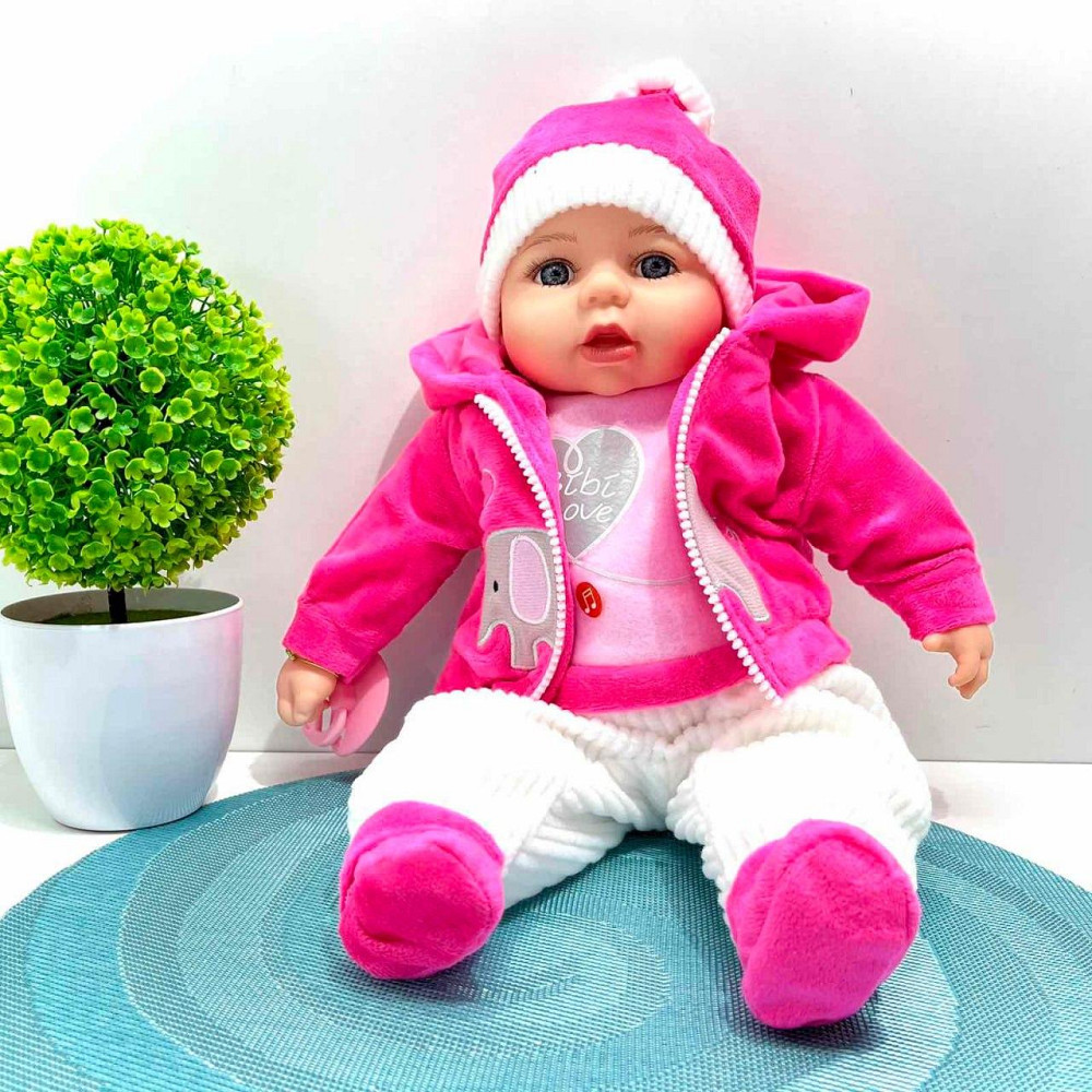 Лялька-пупс м'яконабивна з соскою та звуковими ефектами рус 44см Вид 5 (M 5924 І UA) Чернігів - фото 1