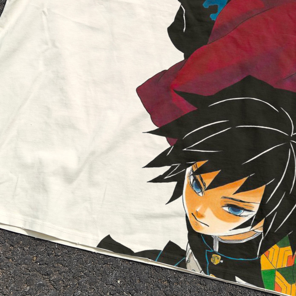 Футболка чоловіча з принтом аніме Вбивця демонів Аніме Гійу Томіока оверсайз (S/M/L) Черний Дніпро - фото 10