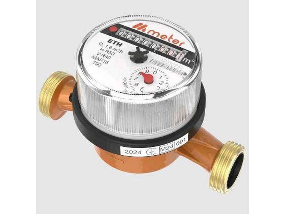 Счетчик 3/4 для горячей воды ЕТН 15-110 1,6 м3/h H-R50 V-R40 ТМ METER Киев - изображение 1