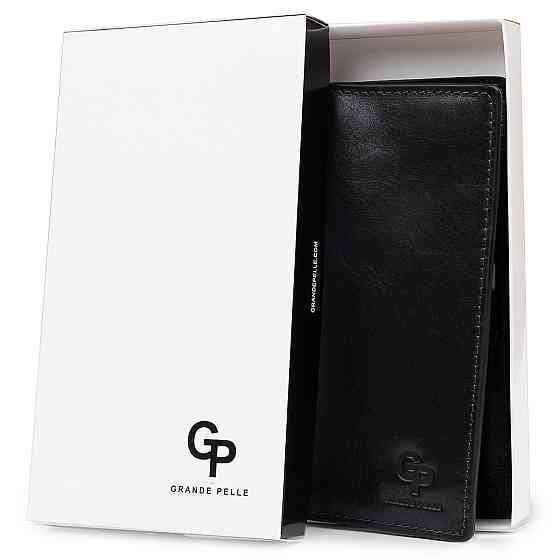 Практичне чоловіче портмоне GRANDE PELLE 11559 Чорний Київ