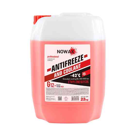 Антифриз Nowax Antifreeze Red G12+ готовый красный 22кг Львов