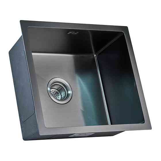 Мийка Zerix ZH4843B-215 PVD-Black з сушаркою для посуду (3.0/1.0) ZM5555 Харків