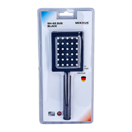 Лійка в душ Mixxus SH-02.SUS Black   ( MI6120 ) 37680 Харків
