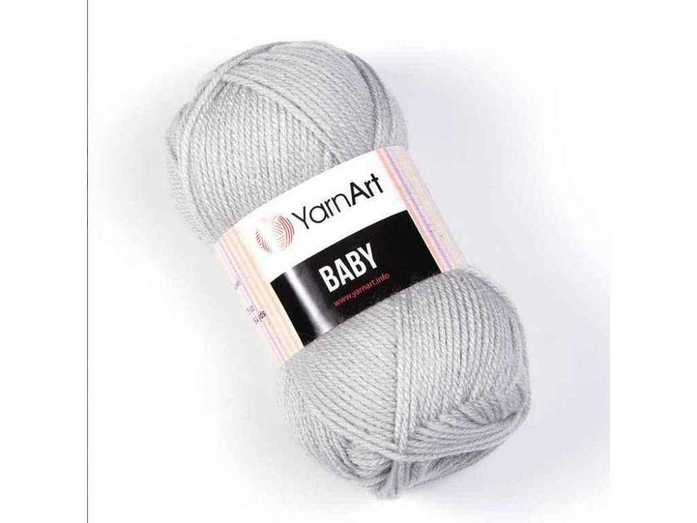Пряжа Baby світло-сірий 100% акрил 150м 50г 5шт/уп 855 ТМ YarnArt Київ - фото 1