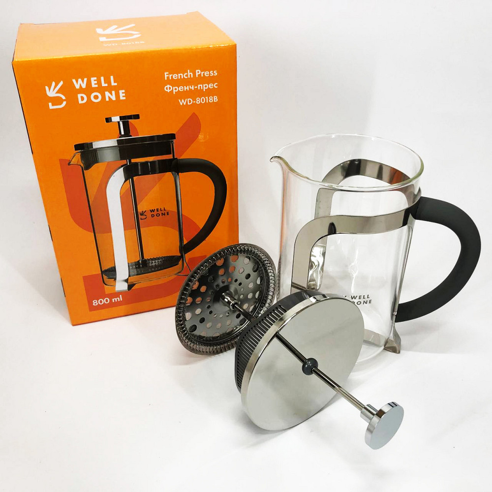 Заварник прозорий Well, Френч-прес для кави до кавоварки, Стильний чайник для заварювання LD-76 Івано-Франківськ - фото 8