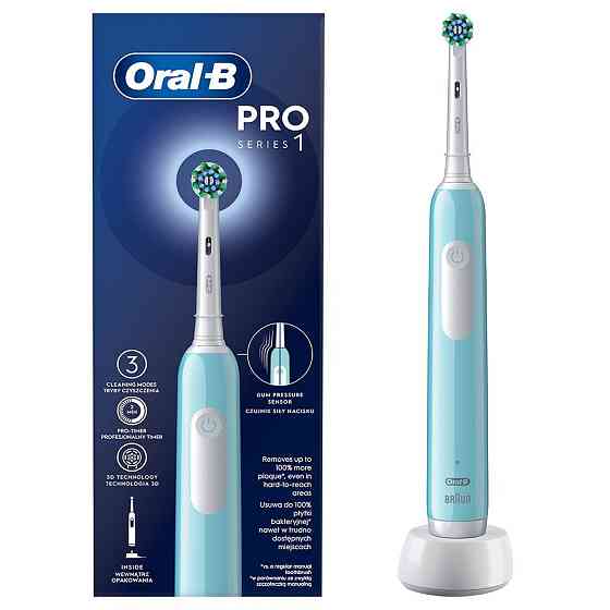 Зубна електрощітка Braun Oral-B Pro1 D305.513.3 CrossAction Caribbean Blue ( 28566 ) Харків