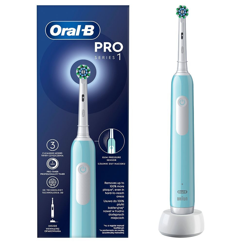 Зубна електрощітка Braun Oral-B Pro1 D305.513.3 CrossAction Caribbean Blue ( 28566 ) Харьков - изображение 1