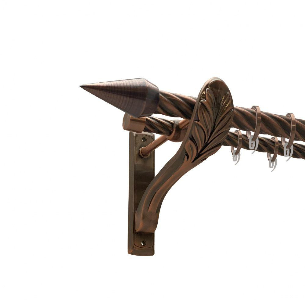 Карниз Orvit Конео металевий дворядний ретро скручена труба кільце фасонне металеве  Мідь 25\19 мм 240 см (00-00010008) Львів - фото 1