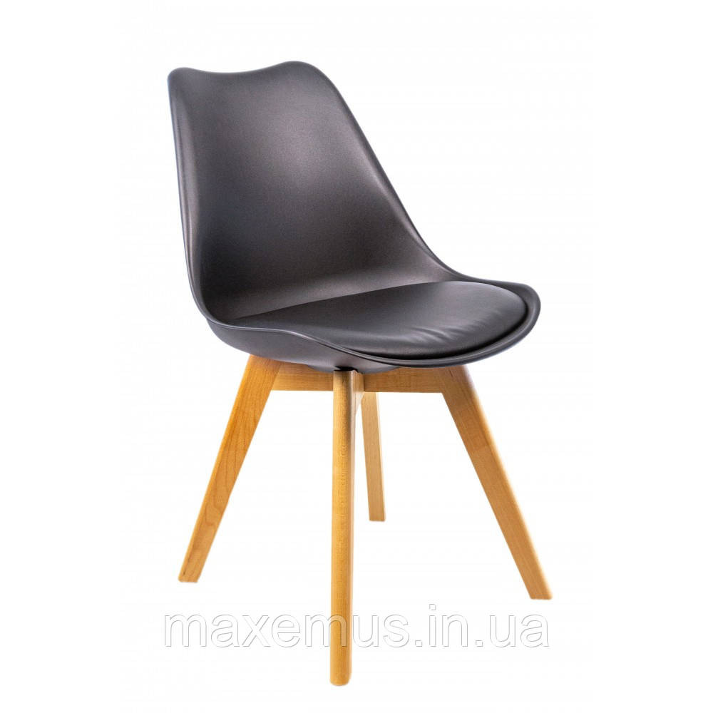 Кресло кухонное для дома и кафе бонро B4 8 7 обеденный стул со спинкой современный стул для кухни черный Мостиська - фото 1