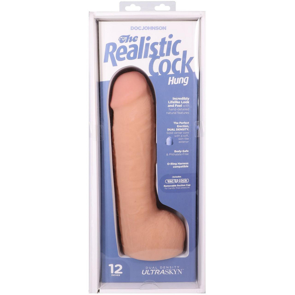 Фалоімітатор Doc Johnson The Realistic Cock ULTRASKYN - 12 Inch Hung with Balls Vanilla Sex Aura Київ - фото 9
