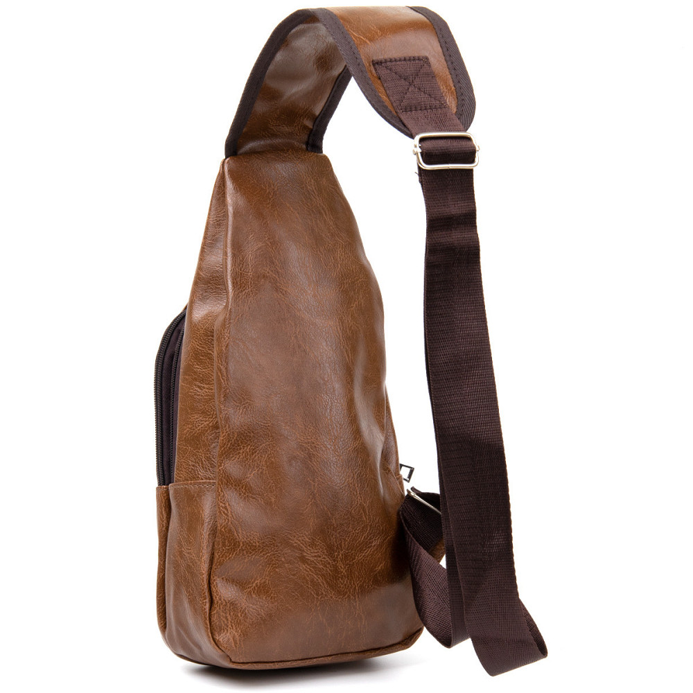 Сумка через плечо на два отделения кожзам Vintage 20561 Светло-коричневая Киев - изображение 8