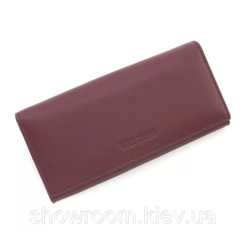Жіночий шкіряний зручний гаманець Marco Coverna (051) бордовий Київ - фото 3