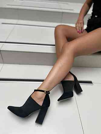 Purlina Туфлі жіночі Purlina чорні еко-замш каблук 10 см 40 р. ( -1) Коломия