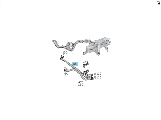 Mercedes-Benz  A2760180112 Вентиляційна трубка картера двигуна M276 V6 3.0 + датчик тиску A0009055002 C-Class Cabrio A205 C-class Estate S205 Одеса