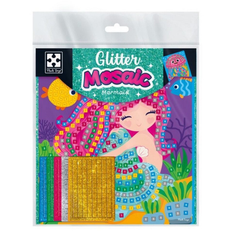 Набір для творчості зі блискучою мозаїкою "Русалонька та Медуза" VT4511-13 Вінниця - фото 1