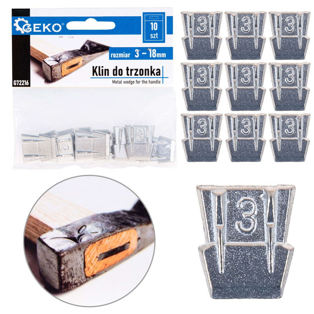 Клин "GeKo" для древка молотка, молота, топорища 3х18х20 мм (ціна за 1шт.) Киев - изображение 2