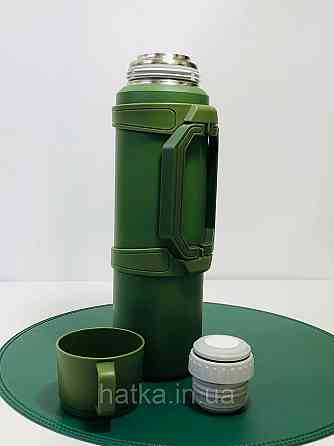 Термос металевий «Сержант» 1200 мл утримання тепла до 12 годин зелений 102-347 Київ