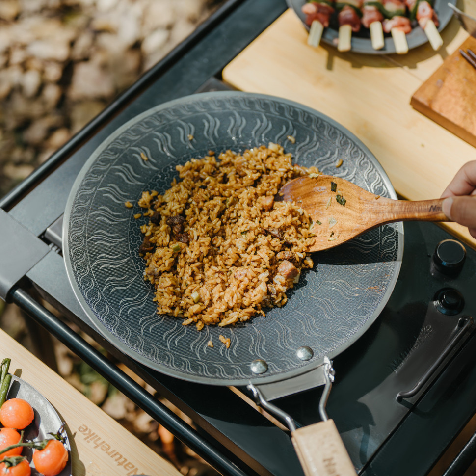 Сковорода из нержавеющей стали со складной ручкой Naturehike CNK2550CF011, 29,5 х 29,5 см Киев - изображение 7