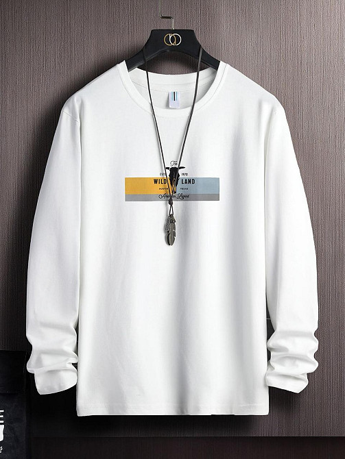 Світшот білий жіночий з принтом 2711524672 розмір 46 Дніпро - фото 1