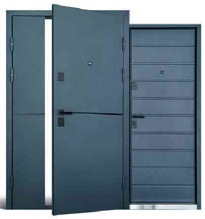 Вхідні двері Abwehr Defender Solid 0/RAL 7021Т + Вулична плівка Антрацит 1200*2050 мм Вуличні вхідні двері Київ