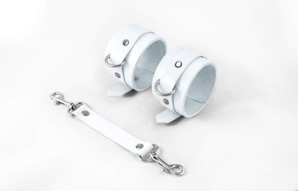 Наручники Feral Feelings - Hand Restraints White, натуральная кожа Sex Aura Киев - изображение 1