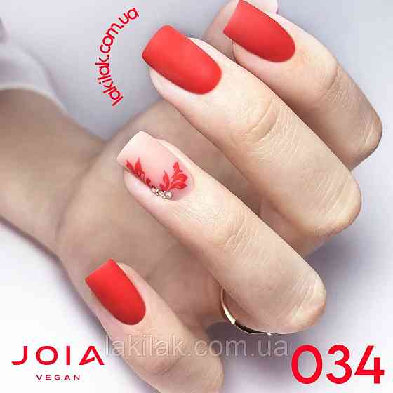 Гель-лак JOIA vegan 034 морквяно-червоний, 6 мл Херсон