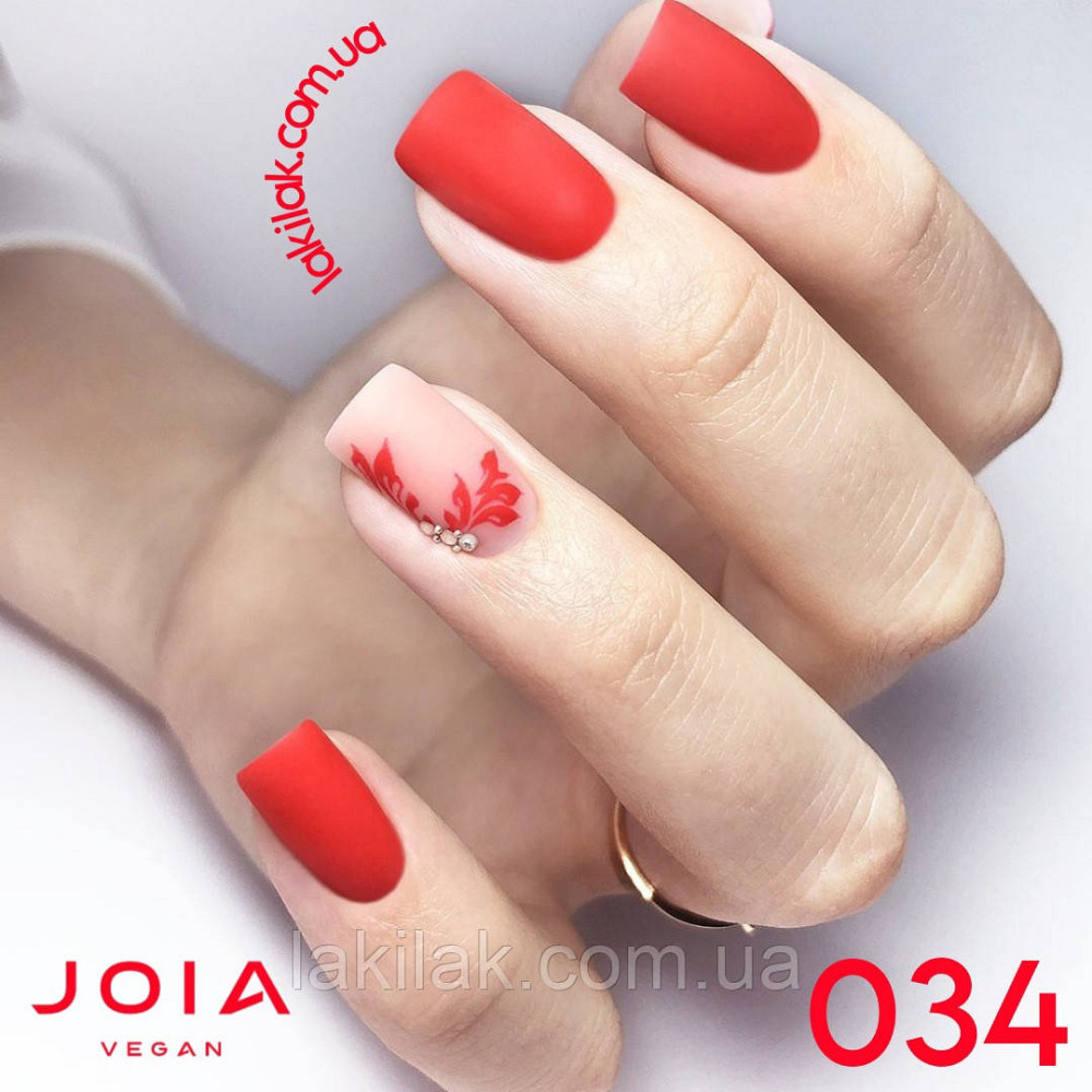 Гель-лак JOIA vegan 034 морквяно-червоний, 6 мл Херсон - изображение 1
