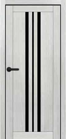 Дверь межкомнатная Порталино PL-07 санома моренго черное стекло Киев