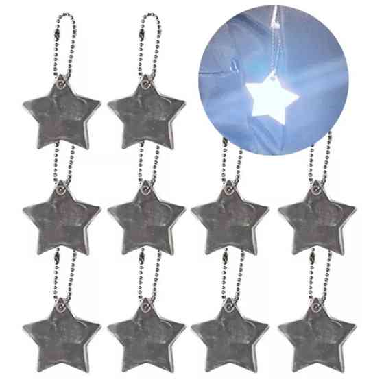 Брелки светоотражающие 10 штук 55 мм серый Киев