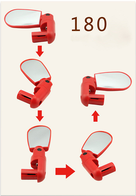 Зеркало для велосипеда на руль Feel Fit черное Бровары - изображение 3