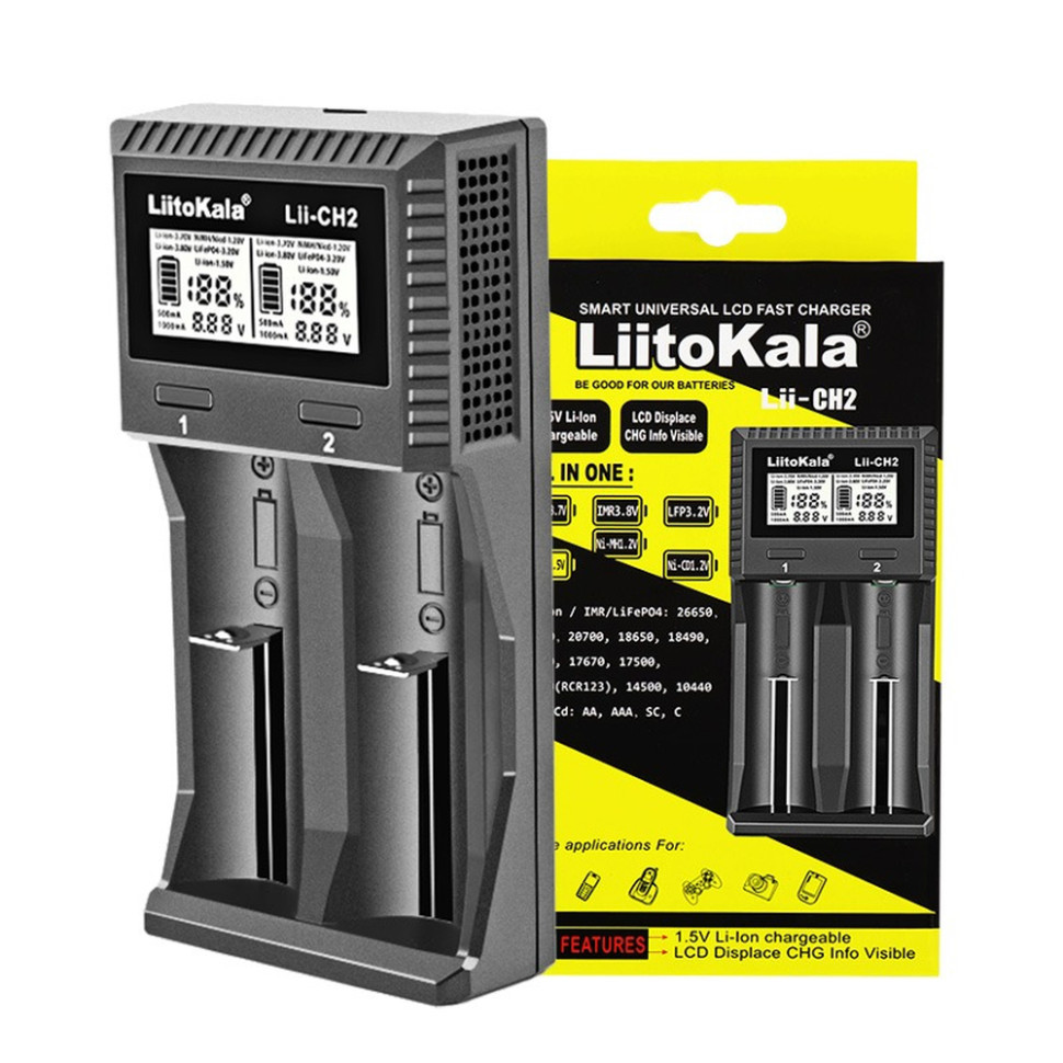 Універсальний зарядний пристрій LiitoKala Lii-CH2 5V 2A на 2 канали Київ - фото 4