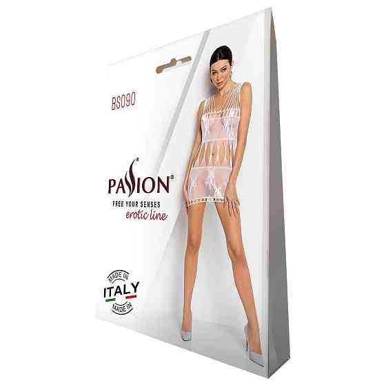 Бодістокінг мінісукня з метеликами Passion BS090 One Size white Sex Aura Київ