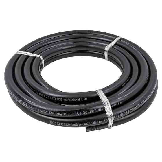 Шланг гумовий армований маслостійкий 8мм х 15мм х 5м Rockforce RF-AHC-55/7A Одеса