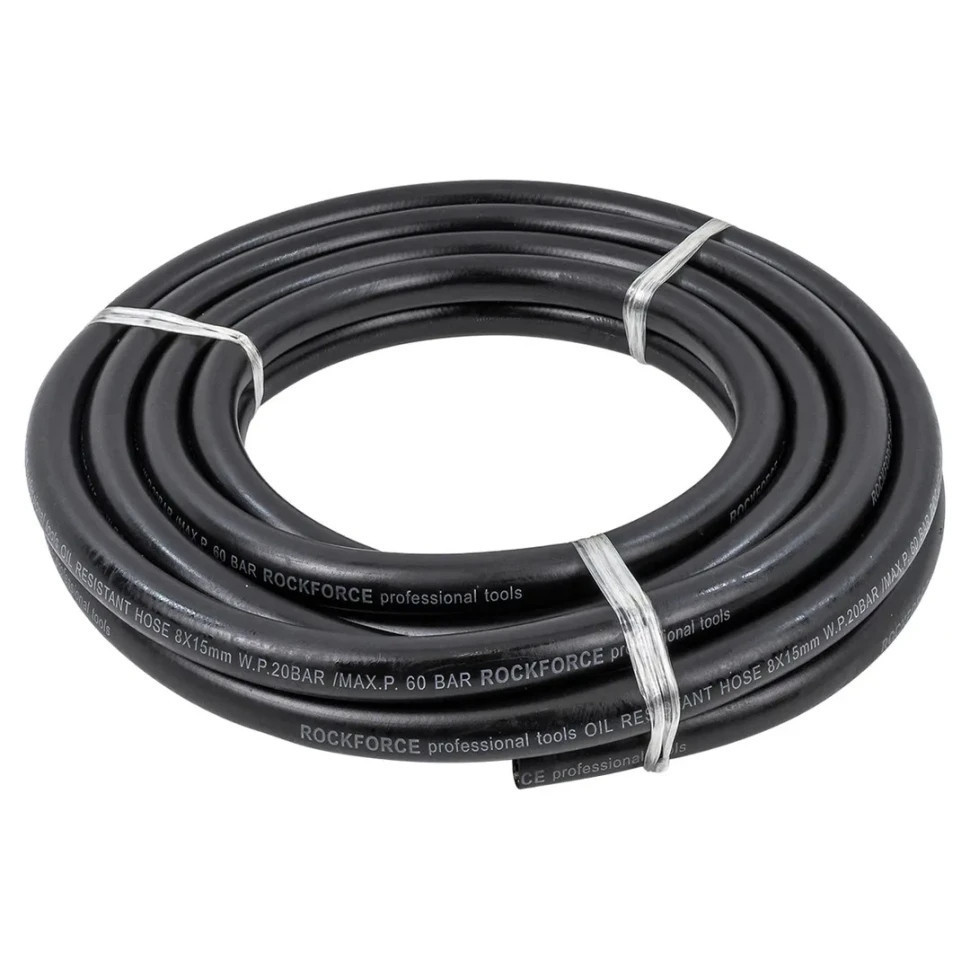 Шланг гумовий армований маслостійкий 8мм х 15мм х 5м Rockforce RF-AHC-55/7A Одеса - фото 1