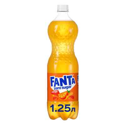 Напиток Fanta Zero Sugar Безалкогольный сильногазированный сокосодержащий Апельсин 1.25 л (5449000102393) Винница