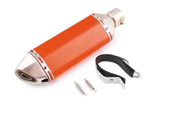 Глушник (тюнінг) 370*105mm (нержавіюча сталь, три-овал, червоний, прямоток) (yoshimura) 118 Мукачево