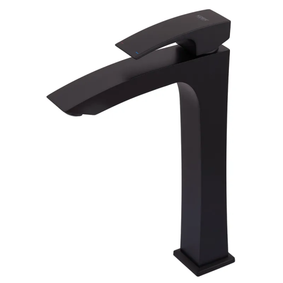 Высокий смеситель для умывальника Koer KB-11007-05 черный (KR3441) Харьков