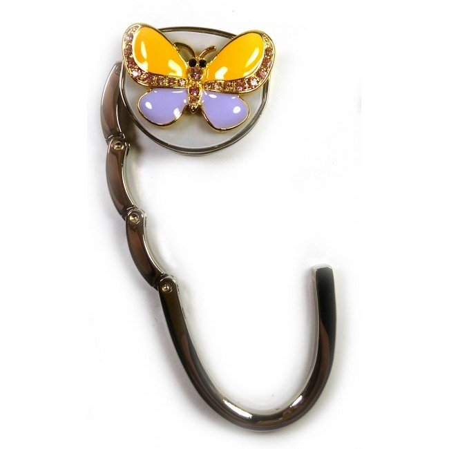 Сумкотримач стильний жовто-фіолетовий Метелик-Замок Київ - фото 1