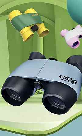 Іграшковий бінокль для дітей 90 на 105 мм сіро-чорний Київ