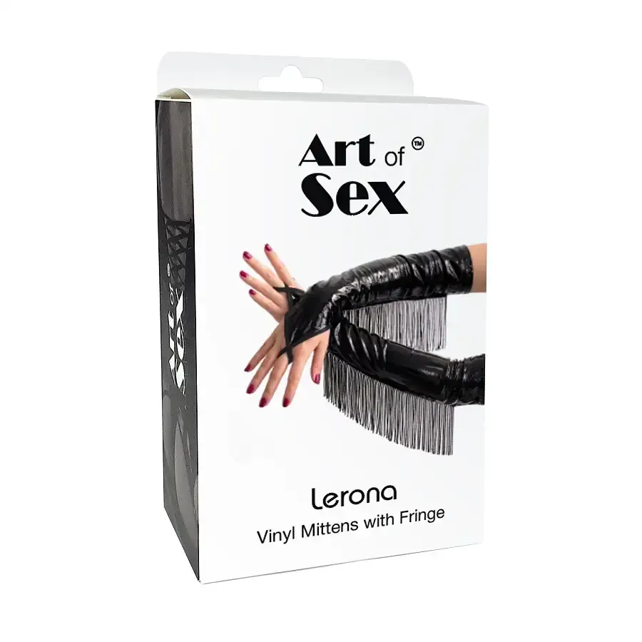 Вінілові мітенки Art of Sex - Lerona, розмір L, колір чорний Львів - фото 3