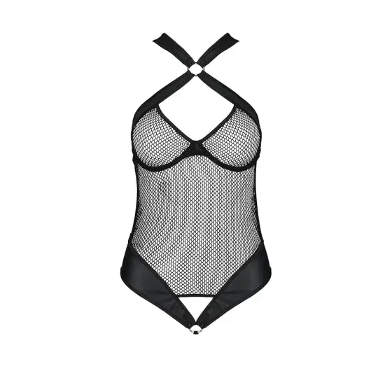 Сітчастий боді з халтером Passion Amanda Body XXL/XXXL, black Львів