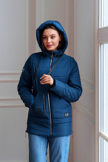 Женская демисезонная куртка трансформер.  Курточка жилет весна-осень 44-58р Киев - изображение 2